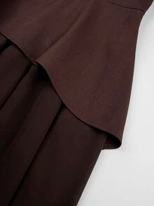 Burgundy Woven Short Sleeve