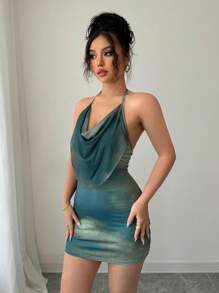Sexy Backless Lace-Up Gradient