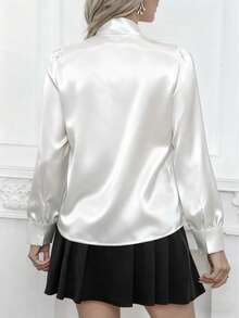 White Long Sleeve Casual Shirt