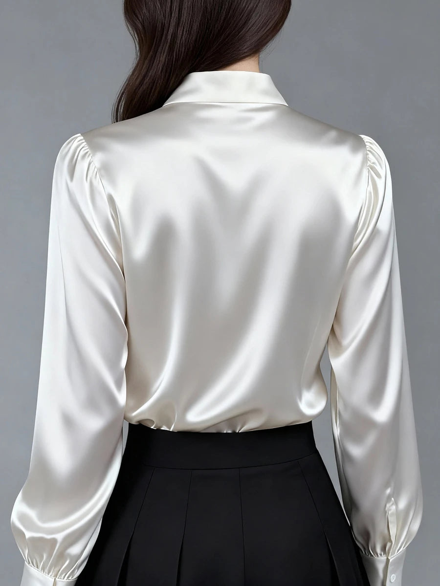 White Long Sleeve Casual Shirt