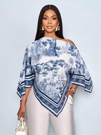 Asymmetric Neck Long Sleeve