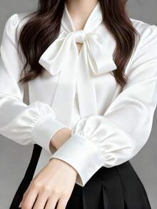 White Long Sleeve Casual Shirt
