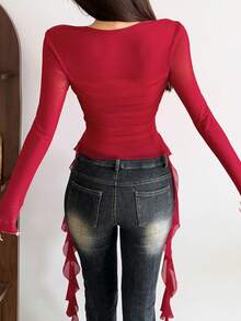 Square Neck Fitted Tassel