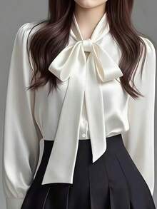 White Long Sleeve Casual Shirt
