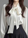 White Long Sleeve Casual Shirt