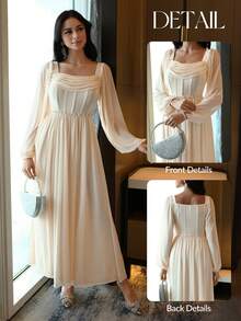 Square Neck Long Sleeve