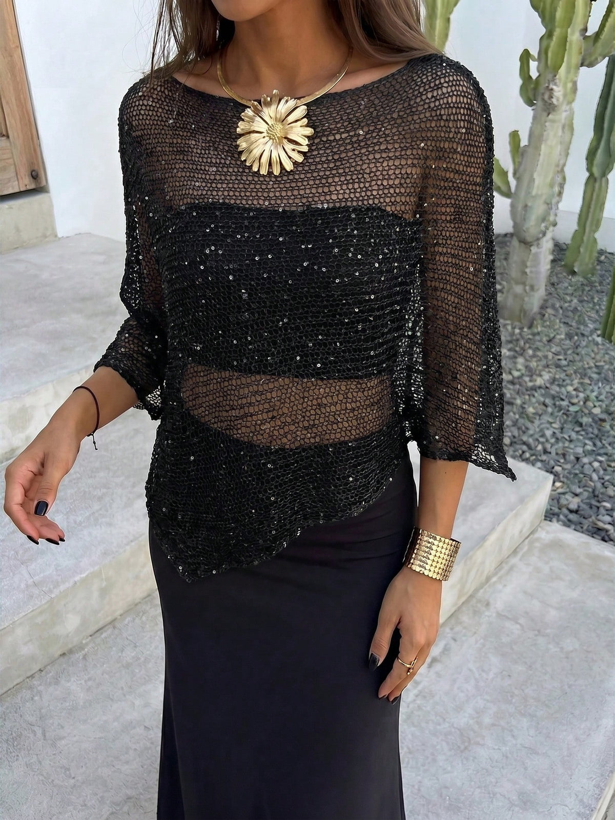 Asymmetrical Shawl Cover Up