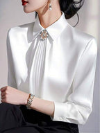 White Long Sleeve Casual Shirt