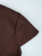 Burgundy Woven Short Sleeve