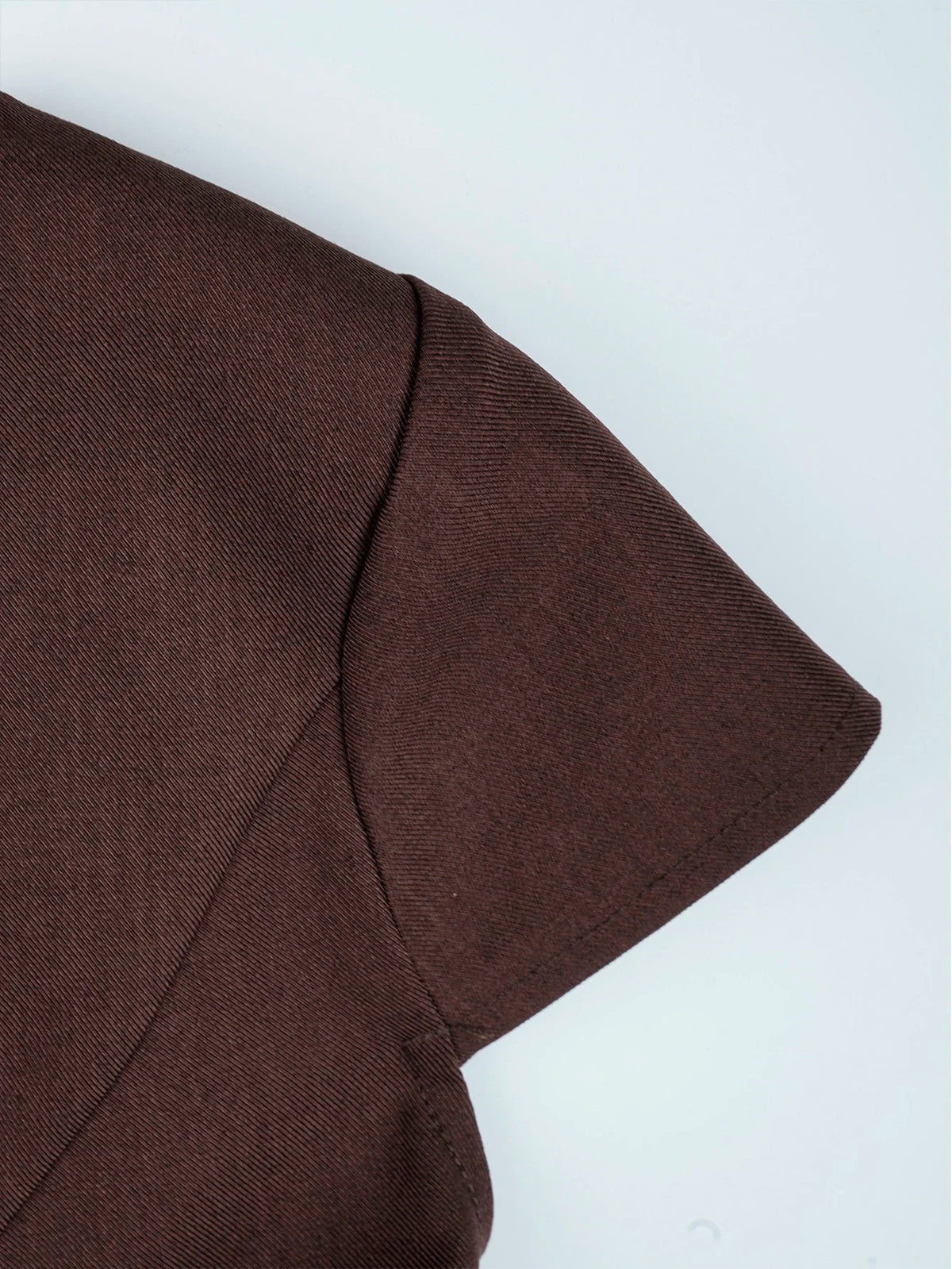 Burgundy Woven Short Sleeve
